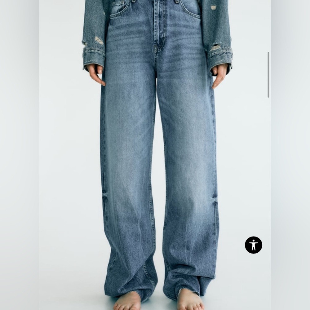 Zara Wide Leg Jeans Size 28